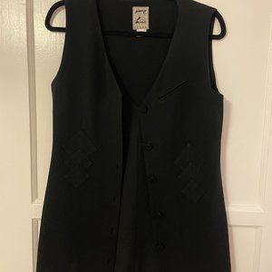 Zelda Vintage Sleeveless Black Vest